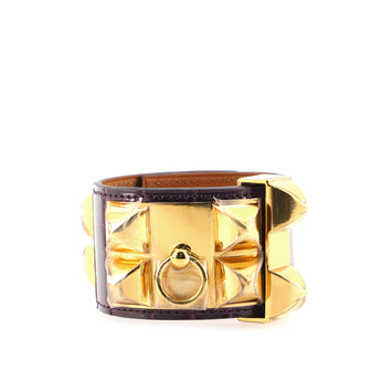 Hermes Collier de Chien Bracelet Shiny Alligator