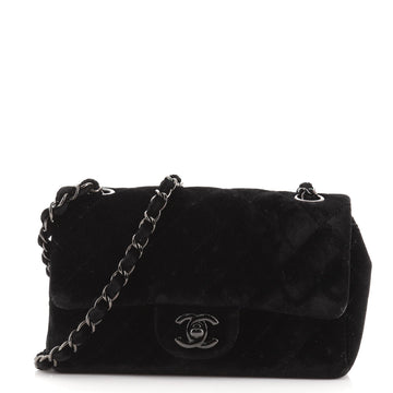 Chanel Classic Single Flap Bag Quilted Velvet Mini