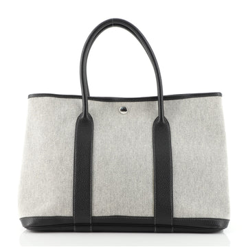 Hermes Bolduc Twilly Garden Party Tote Toile and Leather 36