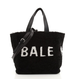 Balenciaga Logo Tote Shearling Small