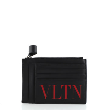 Valentino VLTN Zip Card Holder Leather Medium