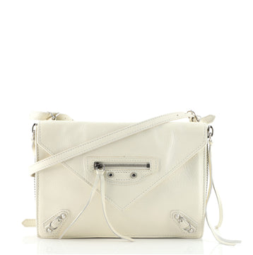 Balenciaga Papier Triple Zip Around Crossbody Bag Leather XS