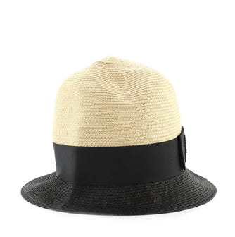 Gucci Fedora Hat Straw with Ribbon Detail
