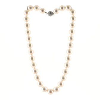Tiffany & Co. South Sea Strand Necklace Cultured Pearls with Platinum and Diamonds 12-13MM