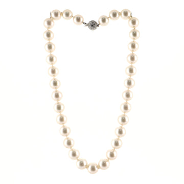 Tiffany & Co. South Sea Strand Necklace Cultured Pearls with Platinum and Diamonds 12-13MM