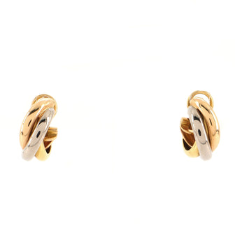 Cartier Trinity Clip On Earrings 18K Tricolor Gold