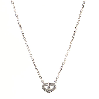 Cartier C Heart de Cartier Pendant Necklace 18K White Gold with Diamonds