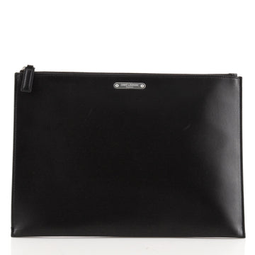 Saint Laurent Zip Pouch Leather Medium