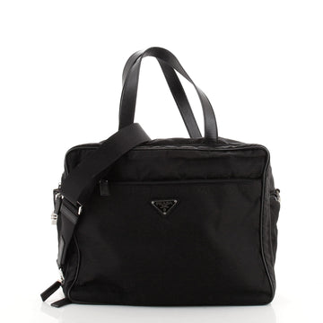 Prada Porta Computer Briefcase Tessuto and Saffiano Leather Medium
