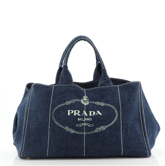 Prada Canapa Tote Denim Large