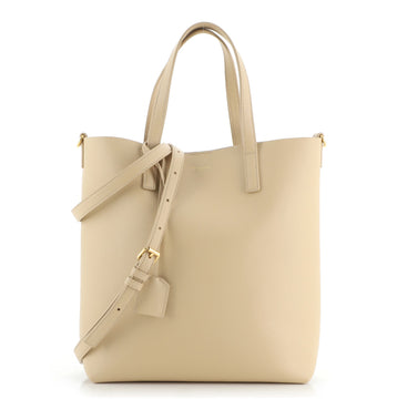 Saint Laurent Shopper Tote Leather Toy