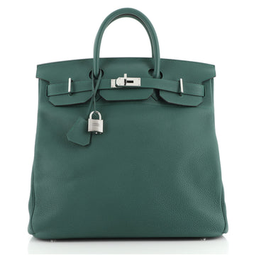 Hermes HAC Birkin Bag Green Togo with Palladium Hardware 40