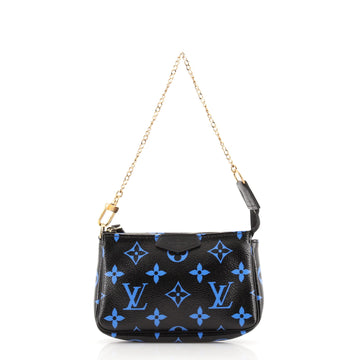 Louis Vuitton Pochette Accessoires Digital Blue Monogram Canvas Mini