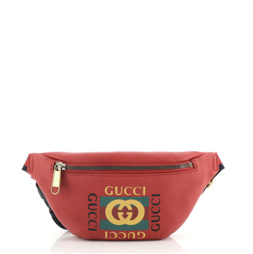 Gucci Logo Belt Bag Printed Leather Small