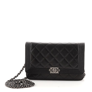 Chanel Boy Wallet on Chain Quilted Lambskin