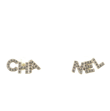 Chanel Cha-nel Crawler Earrings Crystal Embellished Metal
