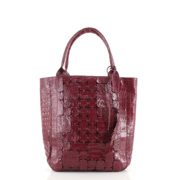 Nancy Gonzalez Feather Tote Crocodile Tall