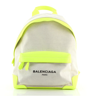 Balenciaga Navy Backpack Canvas Medium