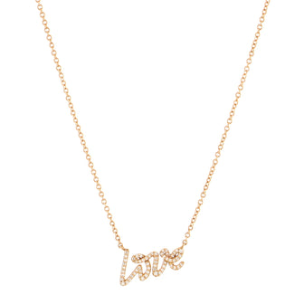 Tiffany & Co. Paloma's Graffiti Love Pendant Necklace 18K Rose Gold and Diamonds Mini