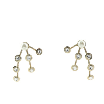 Christian Dior J'Adior Star Drop Earrings Metal with Faux Pearl and Crystal