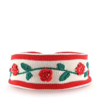 Gucci Floral Headband Knit Wool Blend