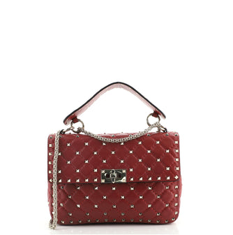 Valentino Rockstud Spike Flap Bag Quilted Leather Medium