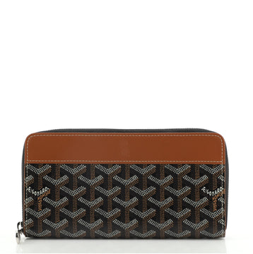 Goyard Matignon Zip Wallet Coated Canvas with Leather