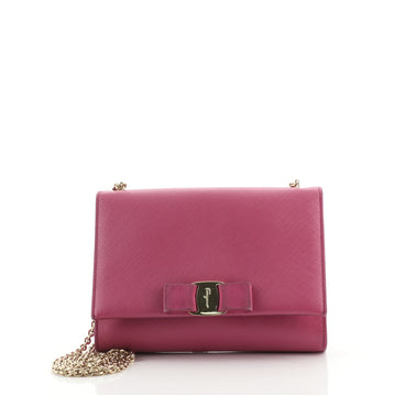 Salvatore Ferragamo Ginny Crossbody Bag Saffiano Leather Small
