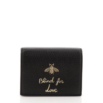 Gucci Animalier Flap Card Case Leather