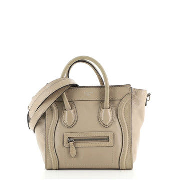 Celine Luggage Bag Grainy Leather Nano