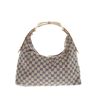 Gucci Horsebit Hobo Canvas Medium