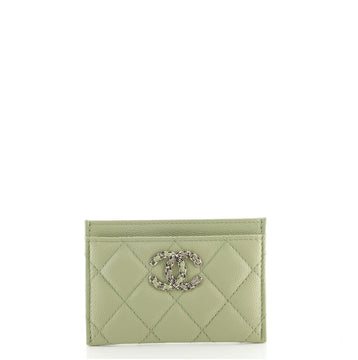 Chanel 19 Card Holder Quilted Caviar