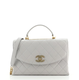 Chanel Trendy Spirit Top Handle Bag Quilted Lambskin Medium