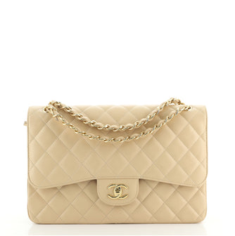 Chanel Classic Double Flap Bag Quilted Caviar Jumbo