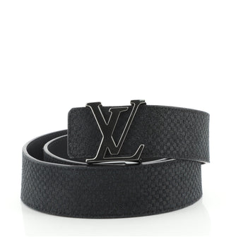 Louis Vuitton Belt Mini Damier Suede Leather Initiales Shw (Navy