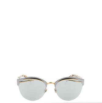 Christian Dior Emprise Round Sunglasses Metal and Tortoise Acetate