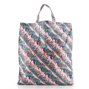 Gucci Logo Shopper Tote Printed Coated Cotton Tall