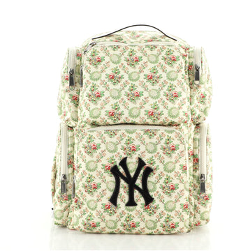 Gucci MLB Front Pocket Backpack Printed Satin with Applique Medium