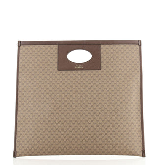Gucci Square Cut Out Handle Tote Mini GG Coated Canvas