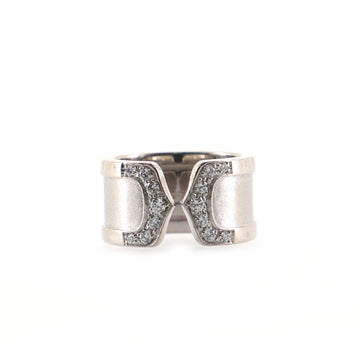 Cartier C de Cartier Ring 18K White Gold with Diamonds 10mm