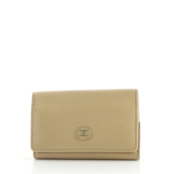Chanel Vintage CC Button Flap Key Holder Leather