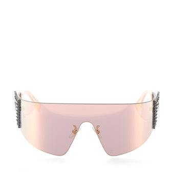 Fendi FFreedom Shield Sunglasses Acetate with Crystal Embellished Metal