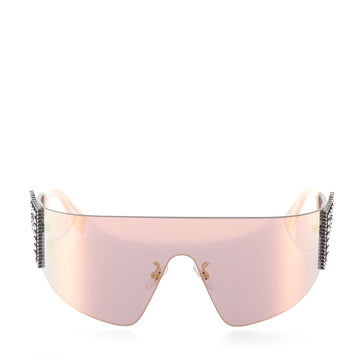 Fendi FFreedom Shield Sunglasses Acetate with Crystal Embellished Metal