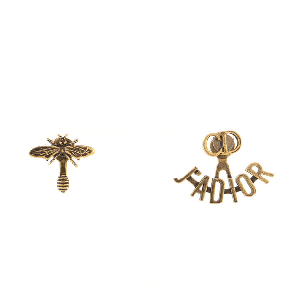 Christian Dior J'Adior Bee Stud Earrings Metal Gold 783331