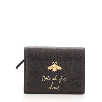 Gucci Animalier Flap Card Case Leather