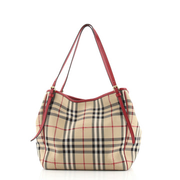 Burberry Canterbury Tote Horseferry Check Canvas Small