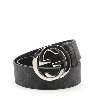 Gucci Interlocking G Belt GG Coated Canvas Wide