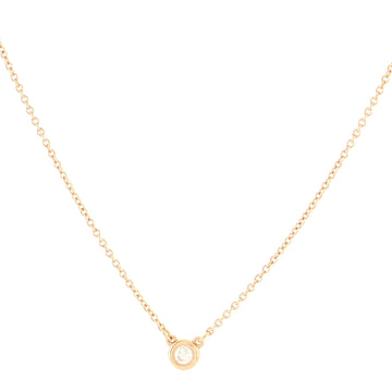 Tiffany & Co. Elsa Peretti Diamonds By The Yard Pendant Necklace 18K Rose Gold with Diamond .07CT