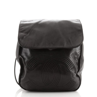 Chanel Vintage CC Flap Backpack Leather Medium
