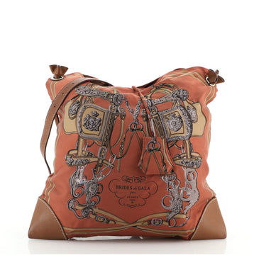 Hermes Silky City Bag Printed Silk and Leather PM